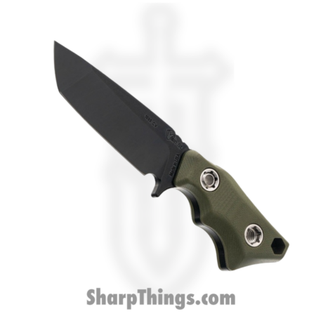 1881 Knife Works – MMS042 – Micro Tanto – Fixed Blade Knife – 1095 Cro-Van Coated Tanto – G10 – OD Green