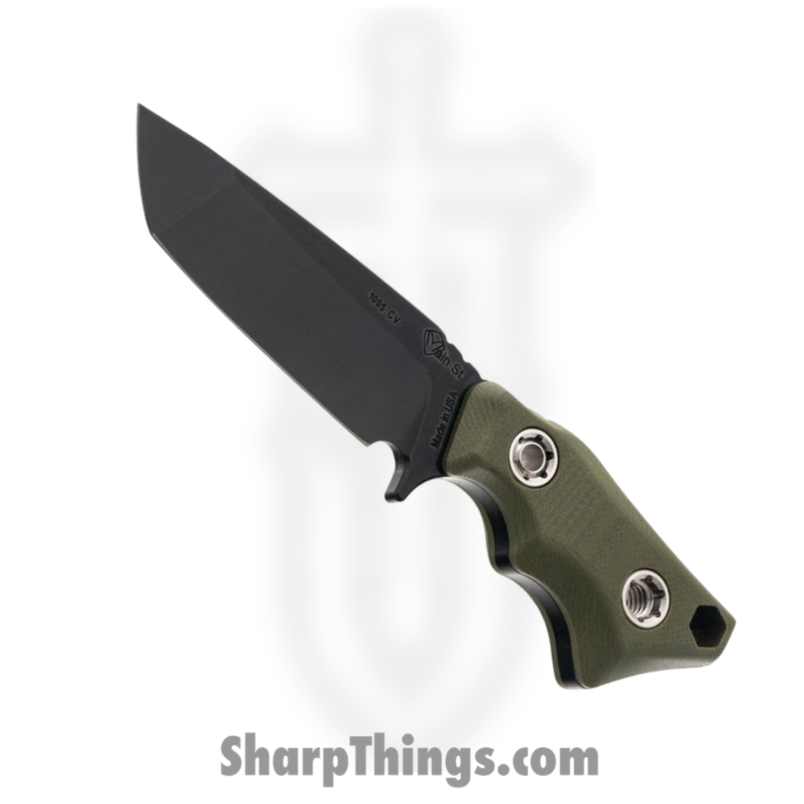 1881 Knife Works - MMS042 - Micro Tanto - Fixed Blade Knife - 1095 Cro-Van Coated Tanto - G10 - OD Green