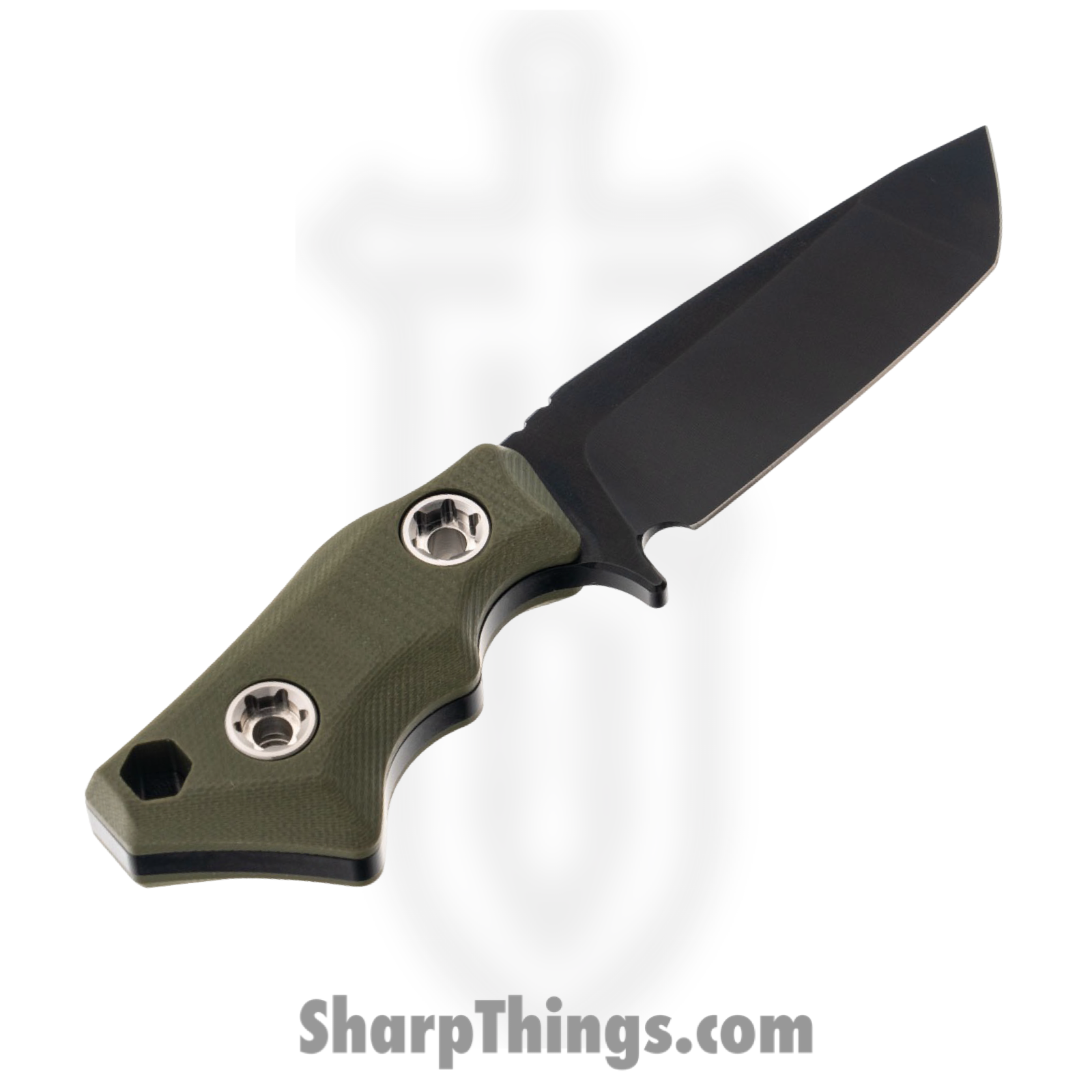 1881 Knife Works - MMS042 - Micro Tanto - Fixed Blade Knife - 1095 Cro-Van Coated Tanto - G10 - OD Green - Image 2