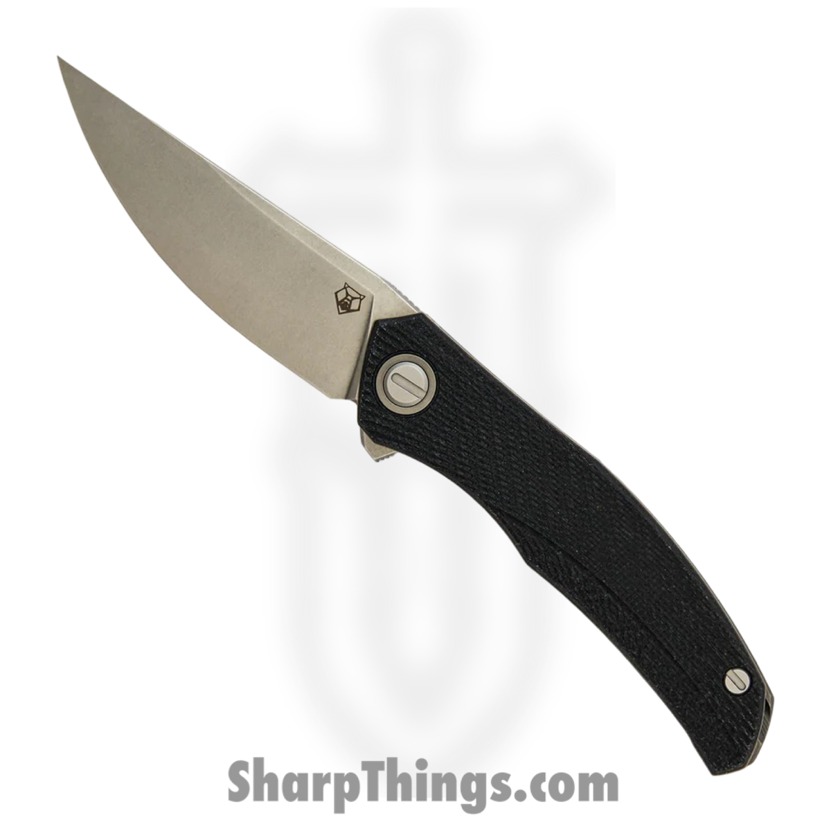 Shirogorov Knives - SHI-Q95-BLKM - Ursus Q95 - Folding Knife - ELMAX Stonewash Upswept - Micarta - Black