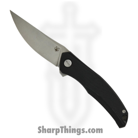Shirogorov Knives – SHI-URS-QM-BKG10 – Ursus Quantium – Folding Knife – Cromax PM Stonewash Upswept – Titanium G10 Inlay – Grey Black