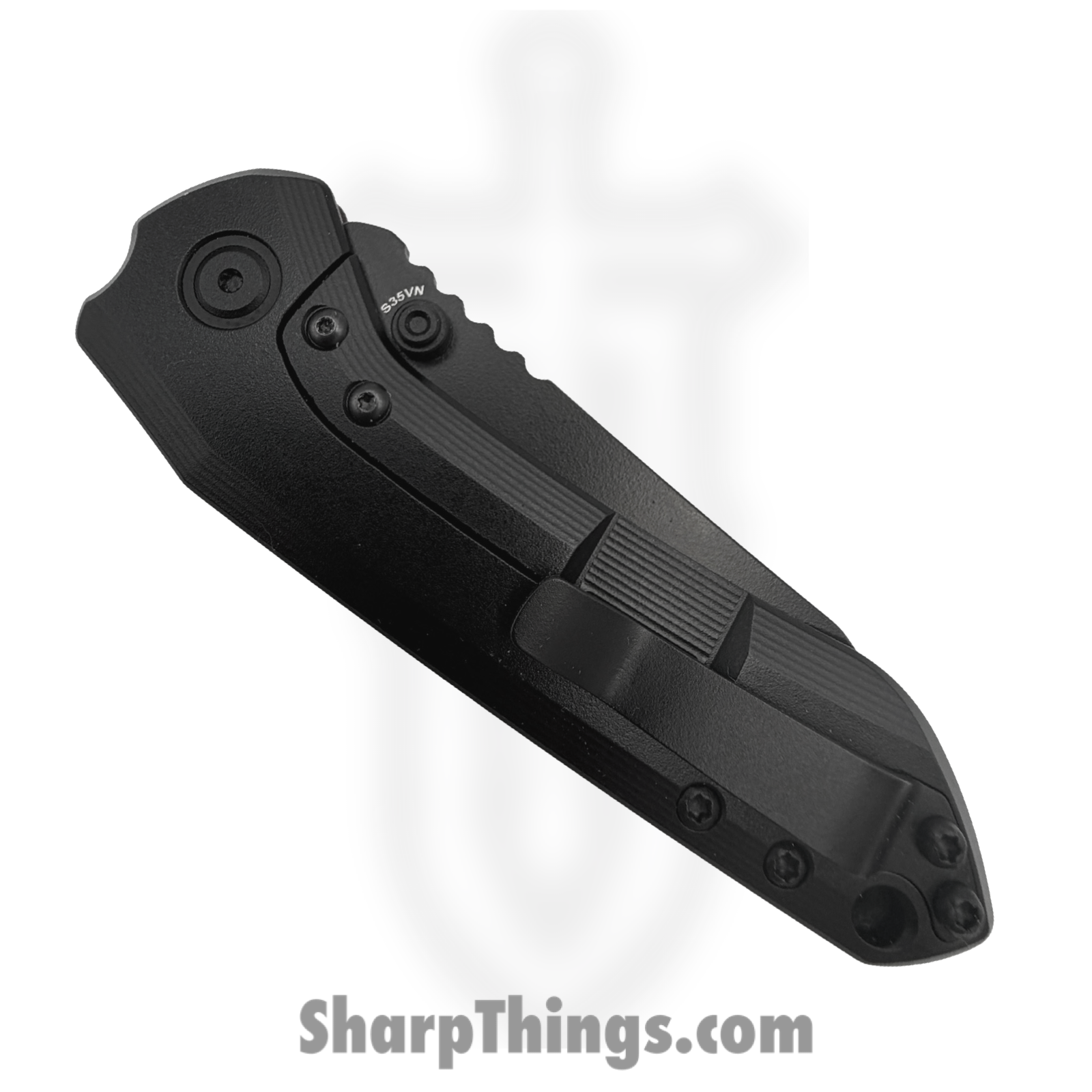 Millit Knives - STEOVBKCKdrd - Sharp Things Exclusive Overland Zirblast - Folding Knife - CPM S35VN Coated Sheepsfoot - Canvas Micarta - Double Red - Image 4