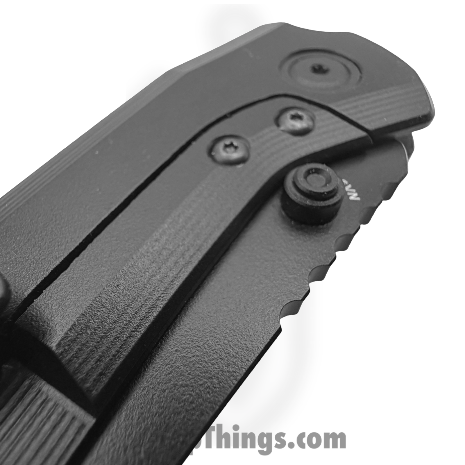 Millit Knives - STEOVBKCKdrd - Sharp Things Exclusive Overland Zirblast - Folding Knife - CPM S35VN Coated Sheepsfoot - Canvas Micarta - Double Red - Image 5