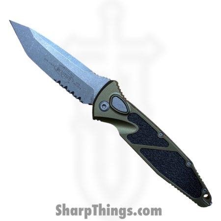 Microtech – 161A-11APOD – Socom Elite – Automatic Knife – M390MK Apocalyptic Tanto P/S – 6061-T6 Aluminum – OD Green