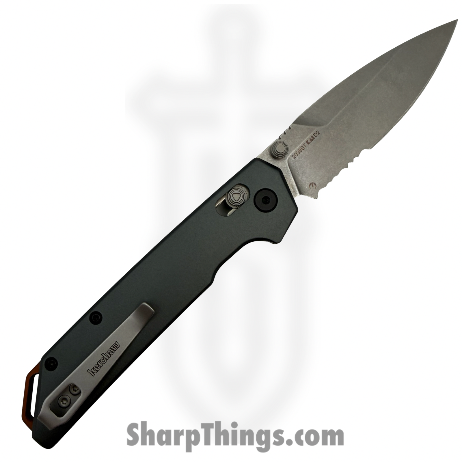 Kershaw - 2038ST - Iridium Duralock P/S - Folding Knife - D2 Satin Spear Point - Aluminum - Gray - Image 2