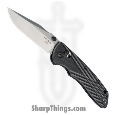 Hogue Knives – 24279 – Deka – Folding Knife – CPM 20CV Tumbled Clip Point – G10 – Black