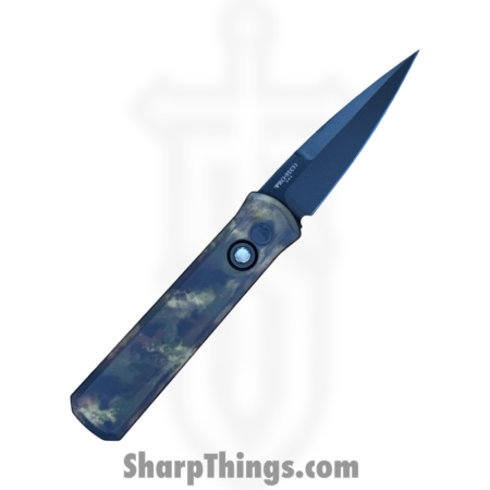 ProTech – 721-LH-WOODLAND  – Godson Left Hand – Automatic Knife – 154CM DLC Spear Point – Aluminum – Woodland Camo