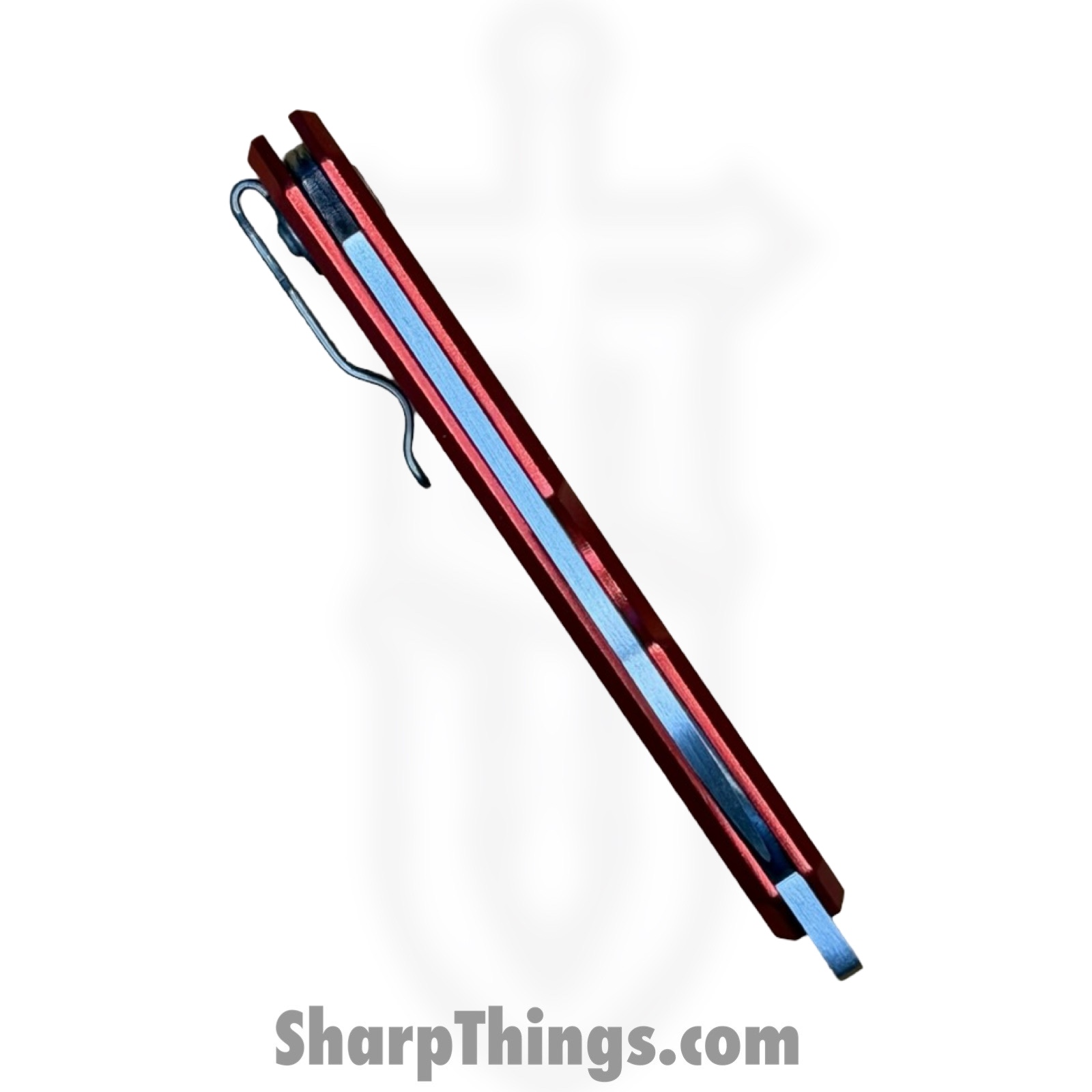 Bear & Son - BC110RD - Large Slip Joint - Folding Knife - Carbon Steel Satin Drop Point - Aluminum - Red - Image 3