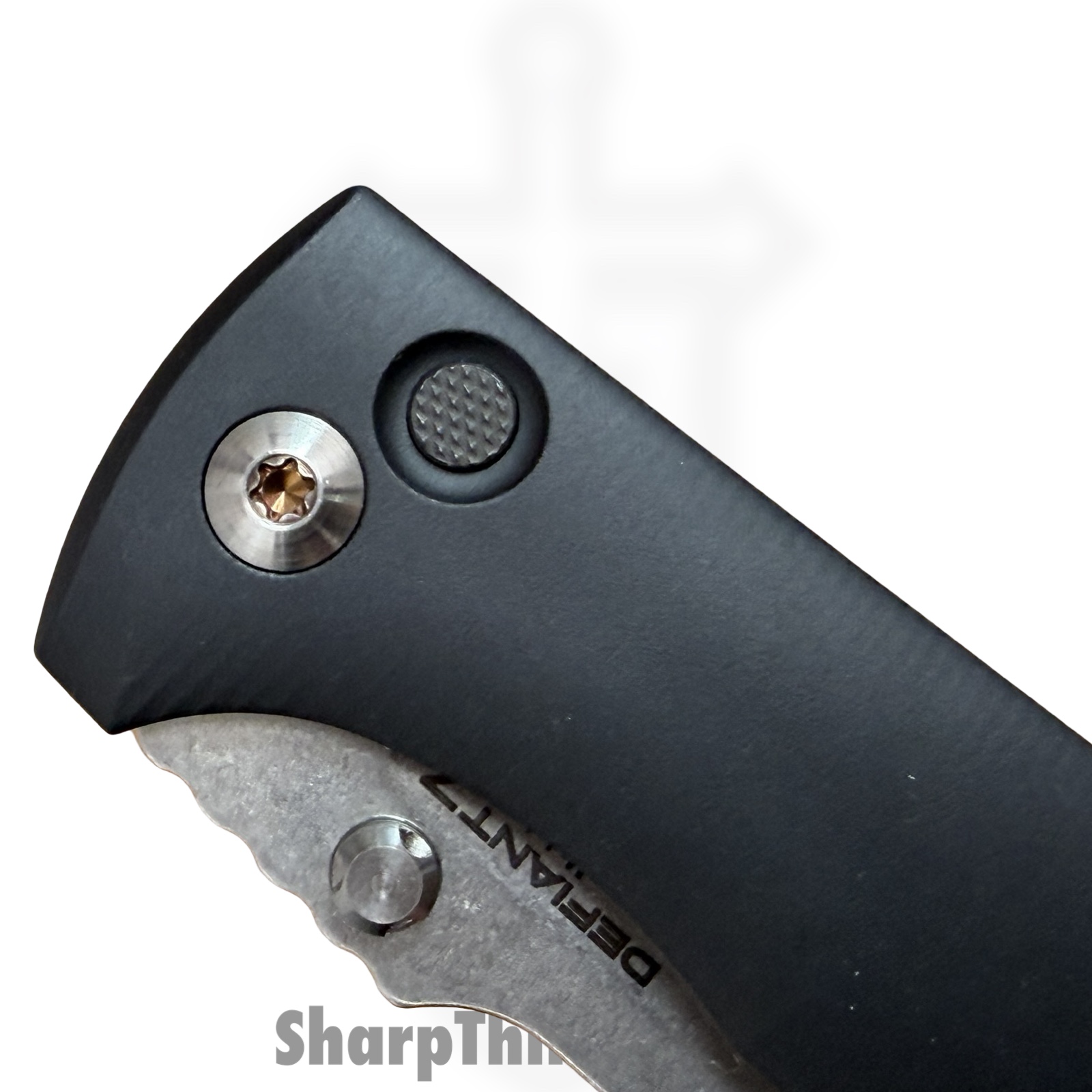 Defiant 7 - D7-TALOS-SW - Talos - Folding Knife - CPM MagnaCut Stonewash Drop Point - Titanium - Black - Image 3