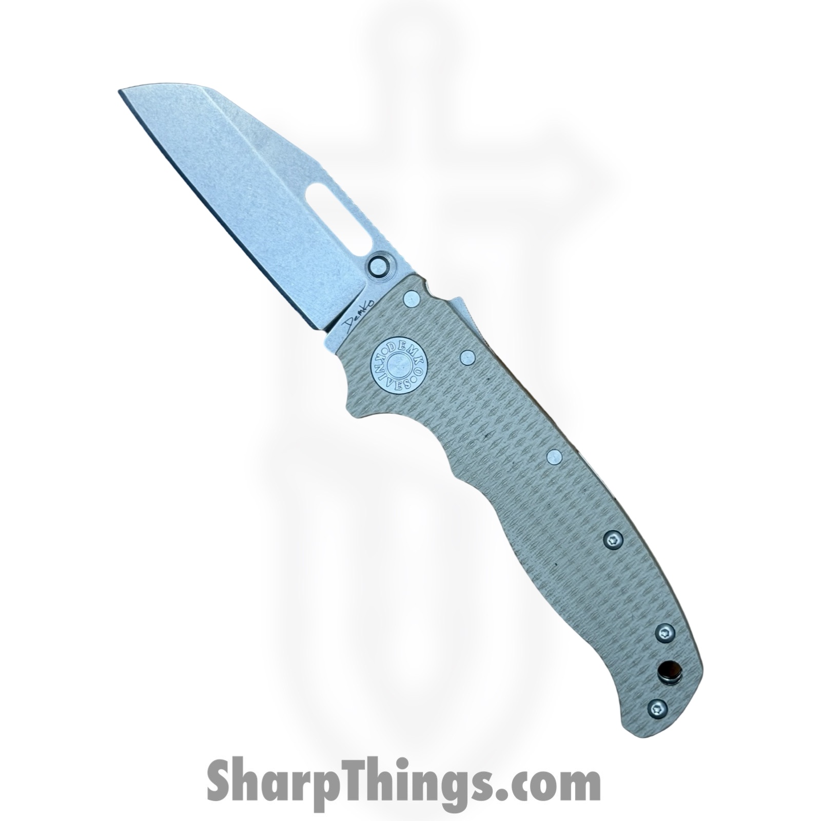 Demko Knives - DEM09629 - AD 20.5 Shark-Lock - Folding Knife - S35VN Stonewash Shark Foot - G10 - Tan