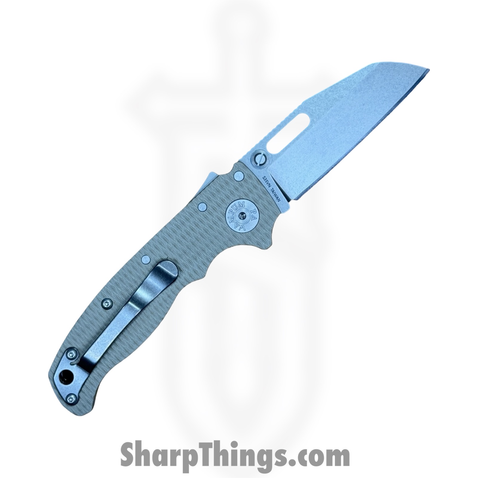 Demko Knives - DEM09629 - AD 20.5 Shark-Lock - Folding Knife - S35VN Stonewash Shark Foot - G10 - Tan - Image 2