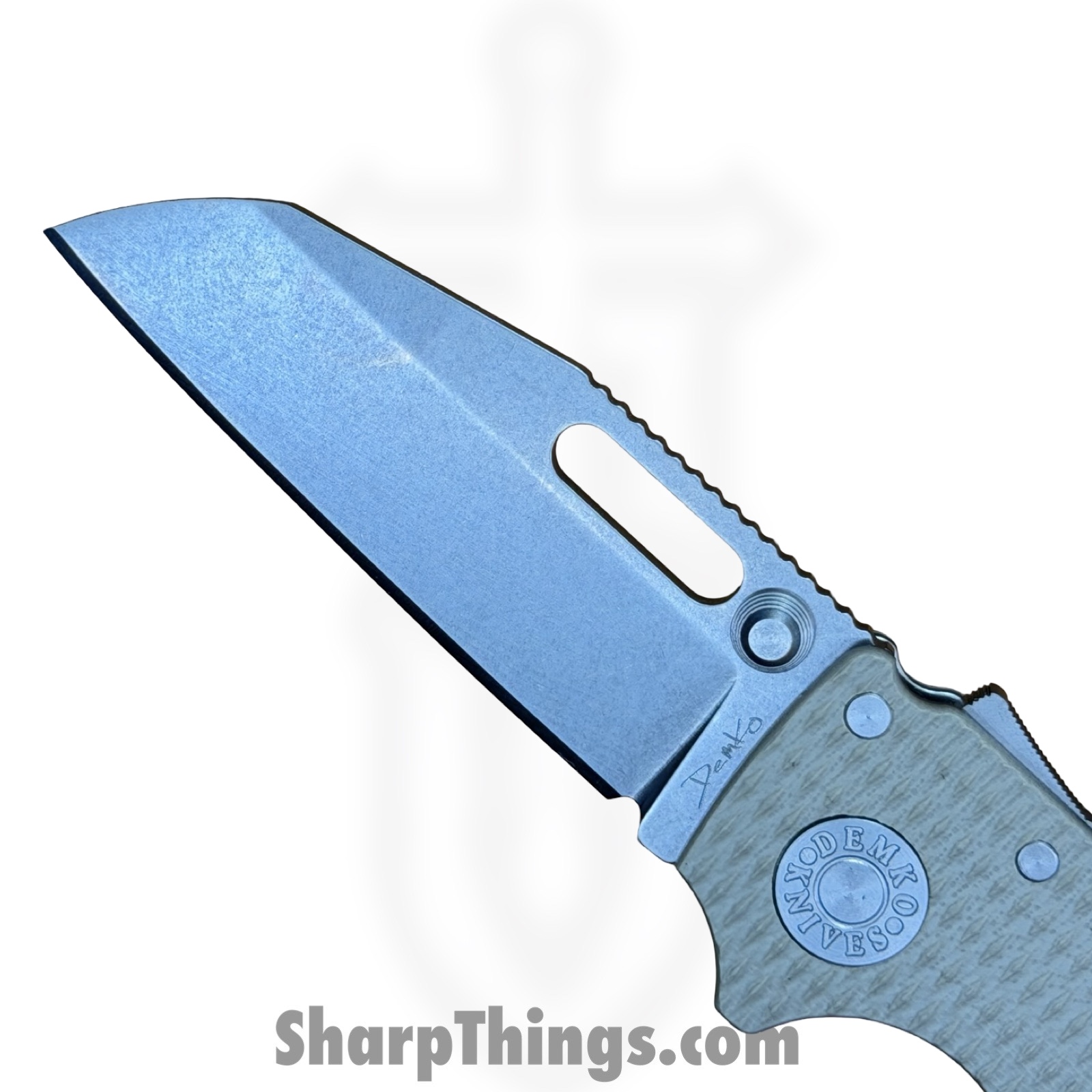 Demko Knives - DEM09629 - AD 20.5 Shark-Lock - Folding Knife - S35VN Stonewash Shark Foot - G10 - Tan - Image 6