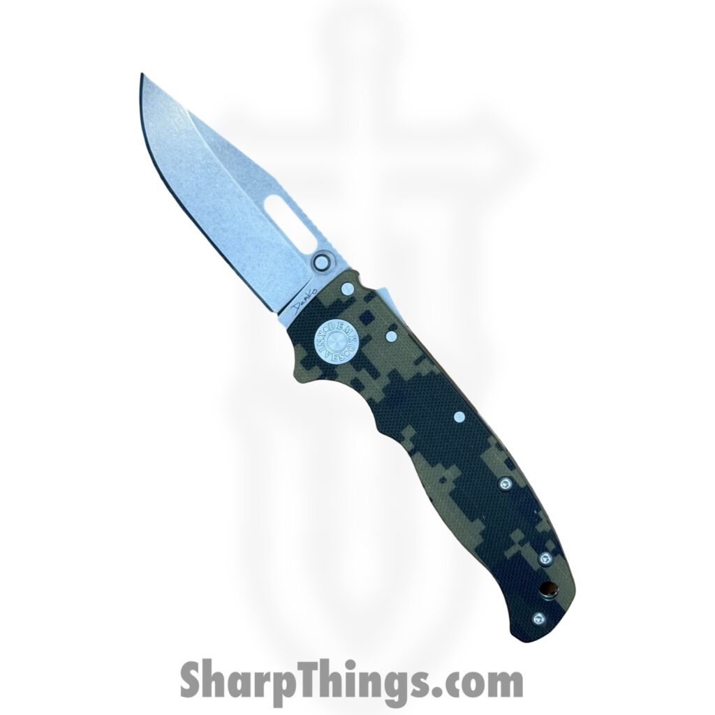 Demko Knives – DEM09632 – AD 20.5 Shark-Lock DIGI – Folding Knife – S35VN Stonewash Shark Foot – G10 – Camo