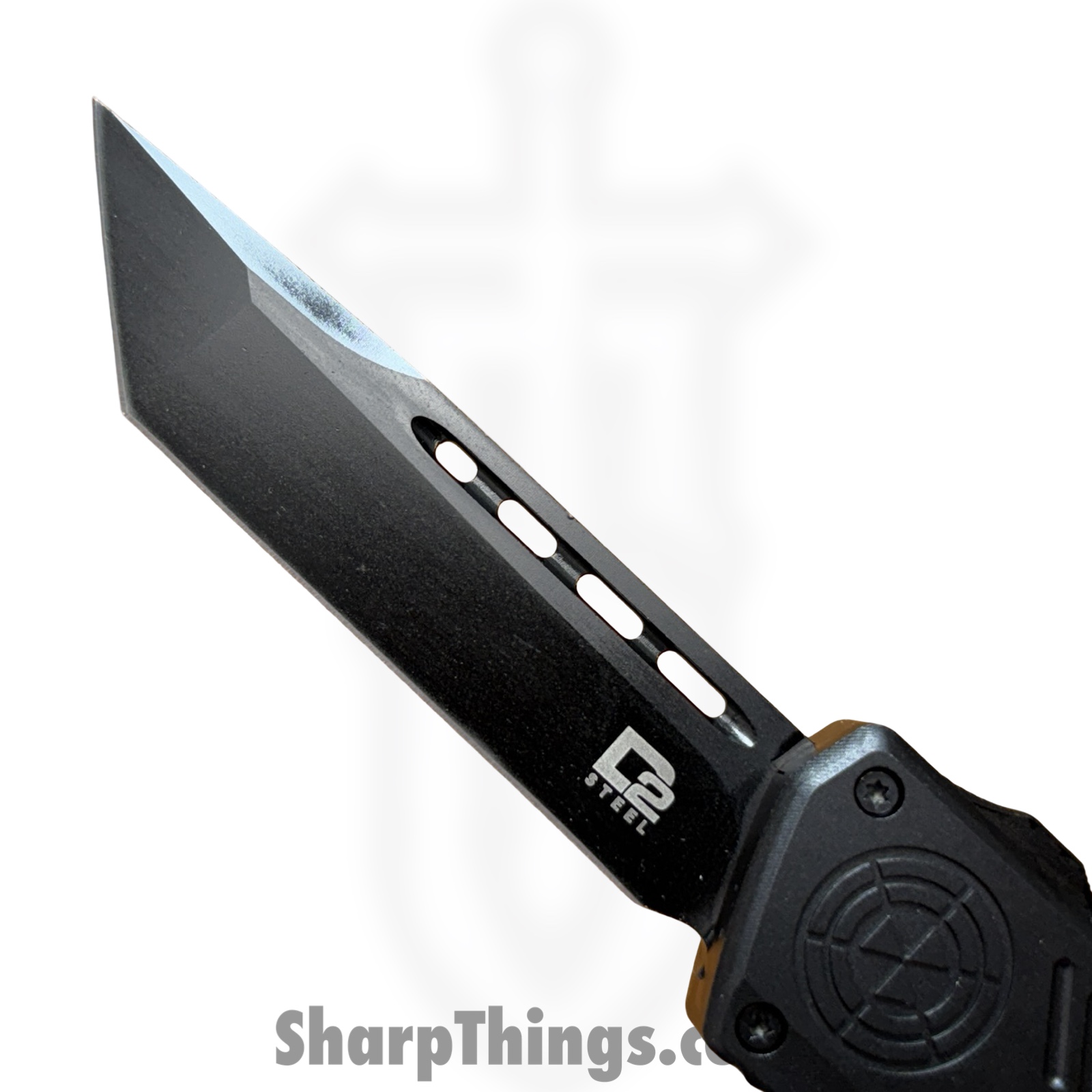 Atomic Knives - WNS-DT01BK2 - UltraLite ATOMIC - OTF Auto - D2 Coated Tanto - Aluminum - Black - Image 5