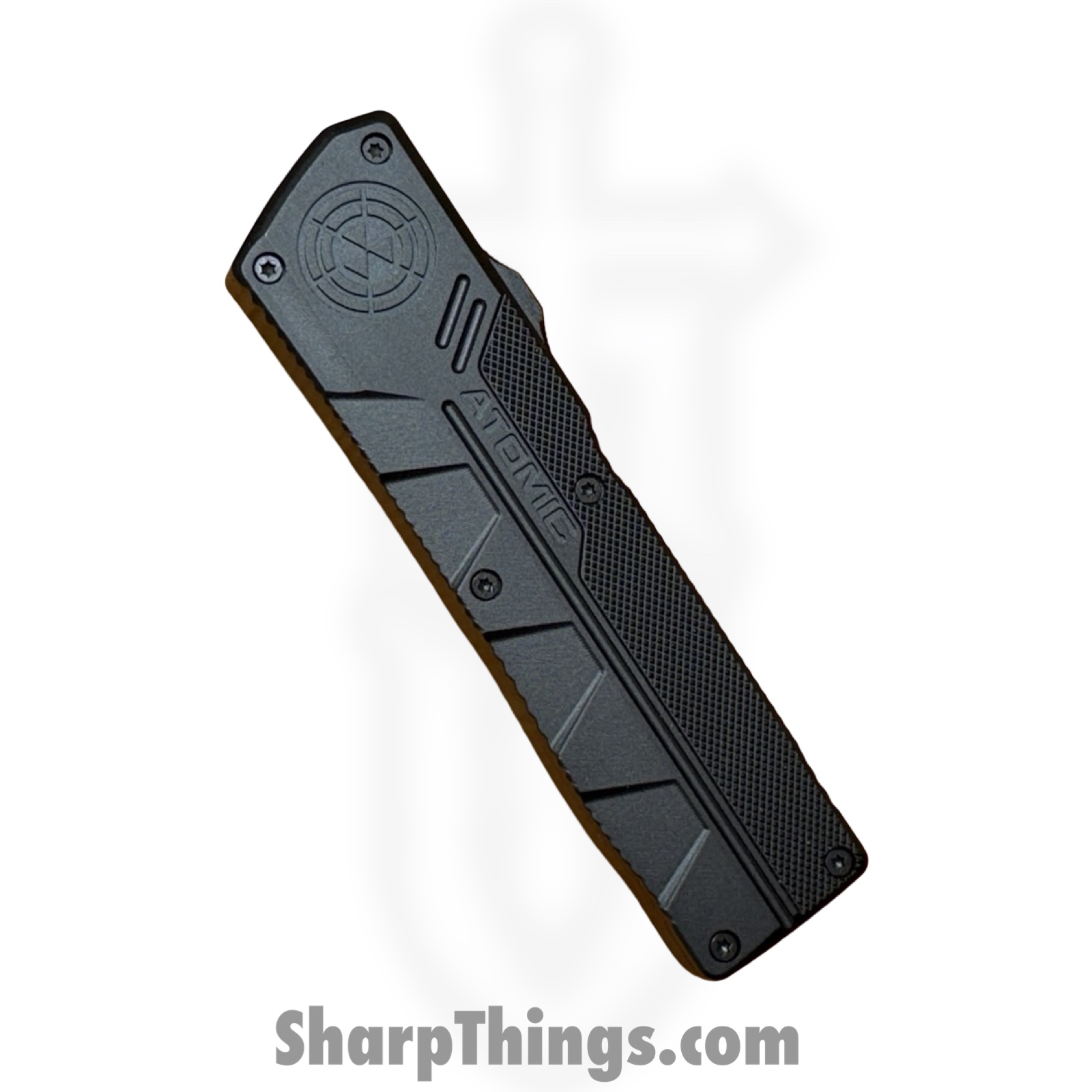 Atomic Knives - WNS-DT01BK2 - UltraLite ATOMIC - OTF Auto - D2 Coated Tanto - Aluminum - Black - Image 4