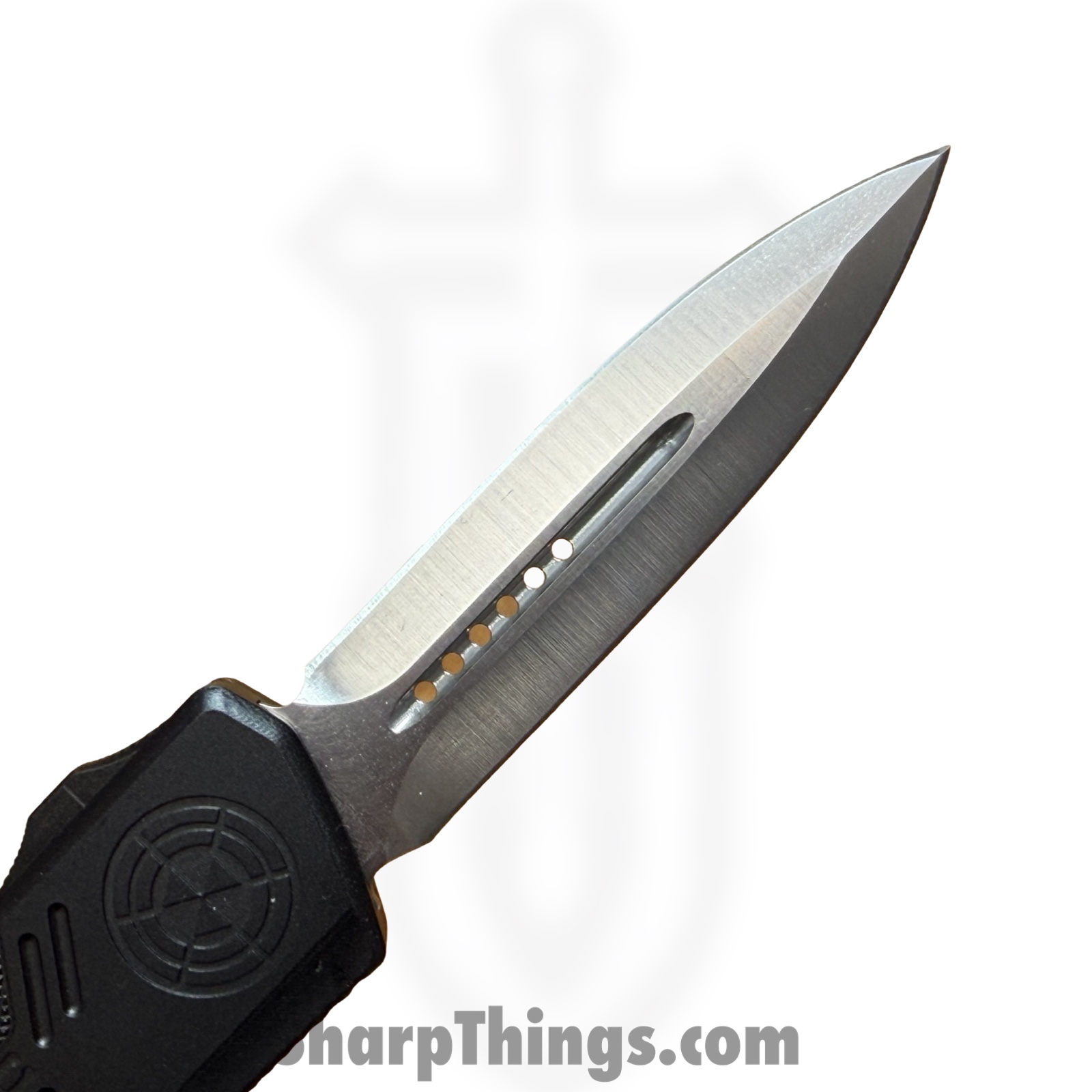 Atomic Knives - WNS-DT01BKDE - UltraLite ATOMIC - OTF Auto - D2 Satin Dagger - Aluminum - Black - Image 4
