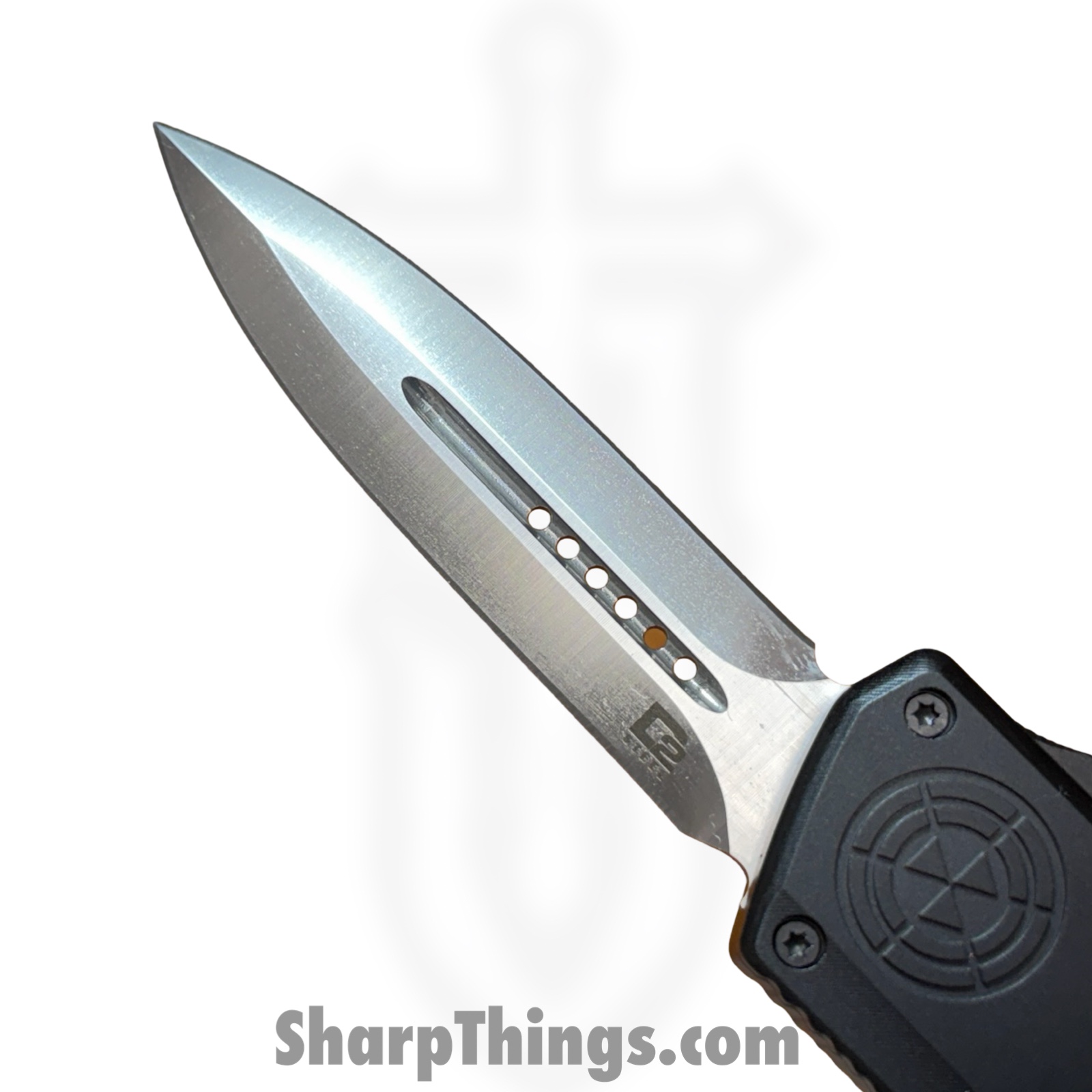 Atomic Knives - WNS-DT01BKDE - UltraLite ATOMIC - OTF Auto - D2 Satin Dagger - Aluminum - Black - Image 5