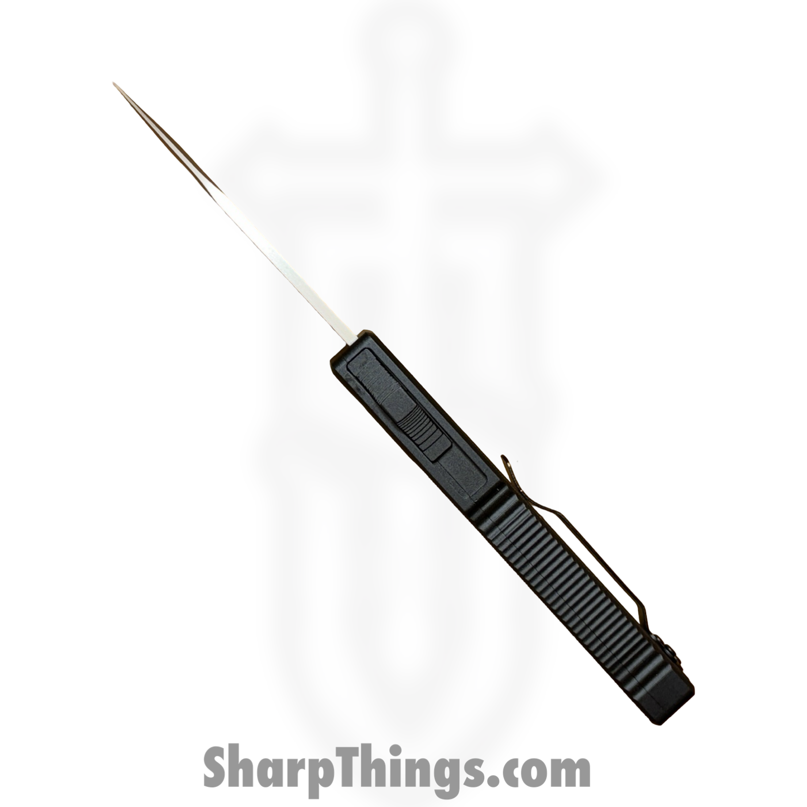 Atomic Knives - WNS-DT01BK - UltraLite ATOMIC - OTF Auto - D2 Satin Tanto - Aluminum - Black - Image 6