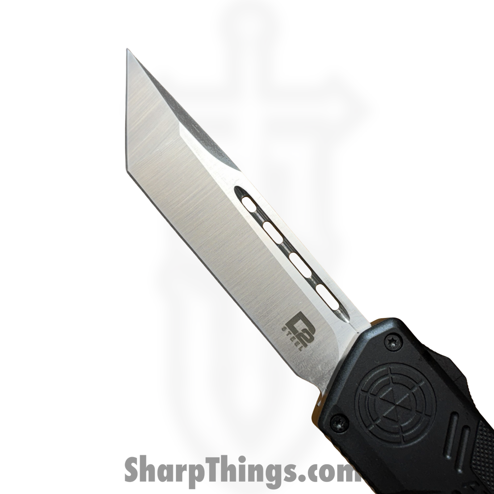 Atomic Knives - WNS-DT01BK - UltraLite ATOMIC - OTF Auto - D2 Satin Tanto - Aluminum - Black - Image 3