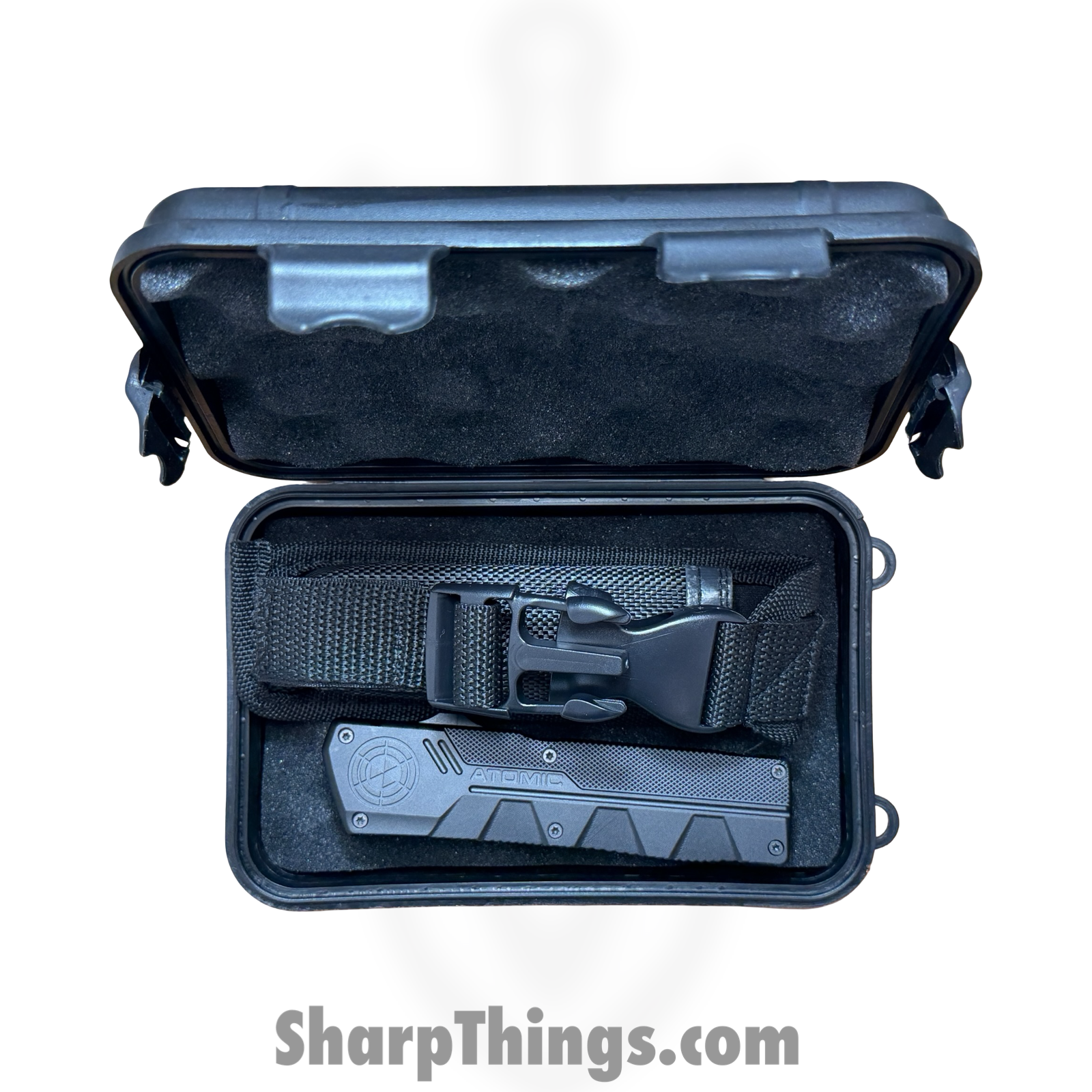 Atomic Knives - WNS-DT01BK2 - UltraLite ATOMIC - OTF Auto - D2 Coated Tanto - Aluminum - Black - Image 8