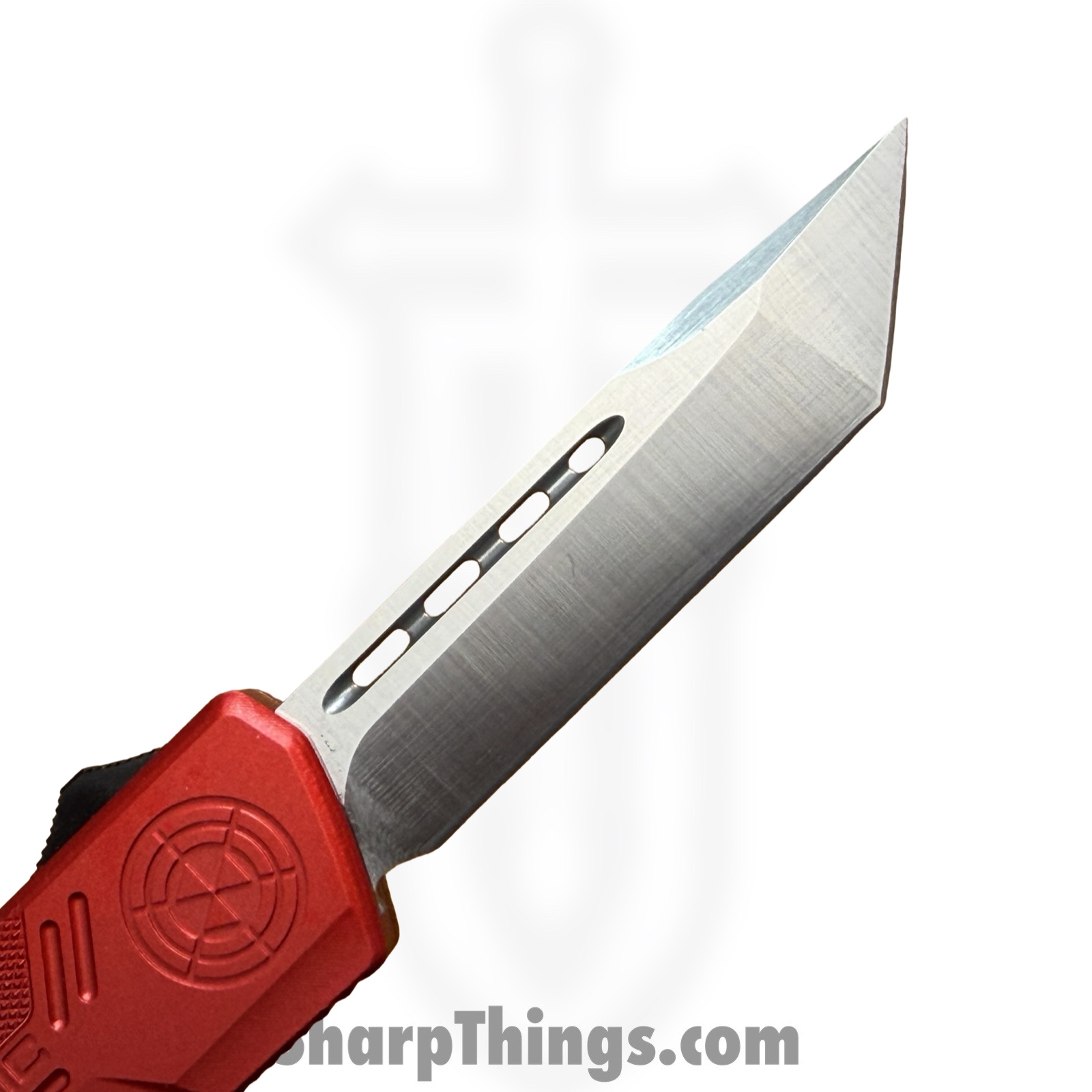 Atomic Knives - WNS-DT01RDTN - UltraLite ATOMIC - OTF Auto - D2 Satin Tanto - Aluminum - Red - Image 9