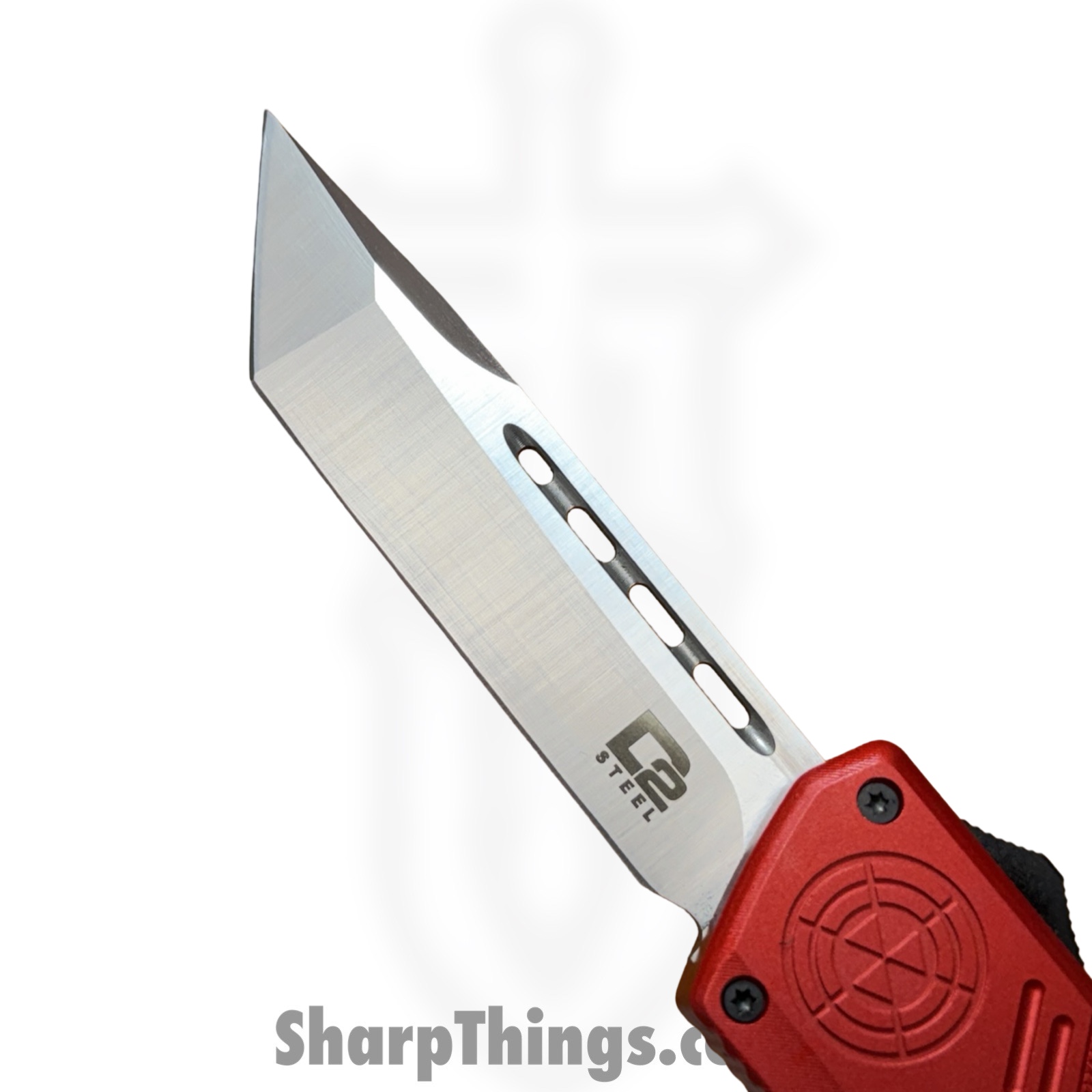Atomic Knives - WNS-DT01RDTN - UltraLite ATOMIC - OTF Auto - D2 Satin Tanto - Aluminum - Red - Image 8