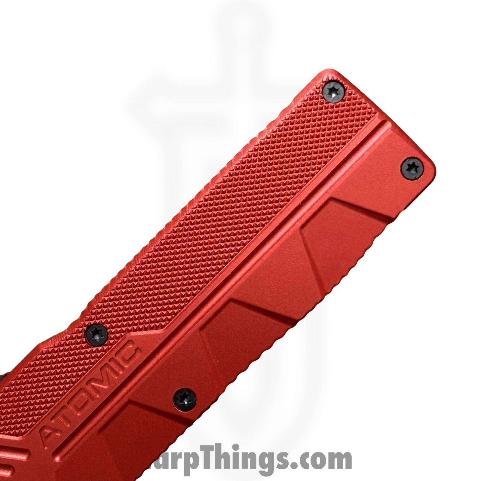Atomic Knives - WNS-DT01RDTN - UltraLite ATOMIC - OTF Auto - D2 Satin Tanto - Aluminum - Red - Image 5