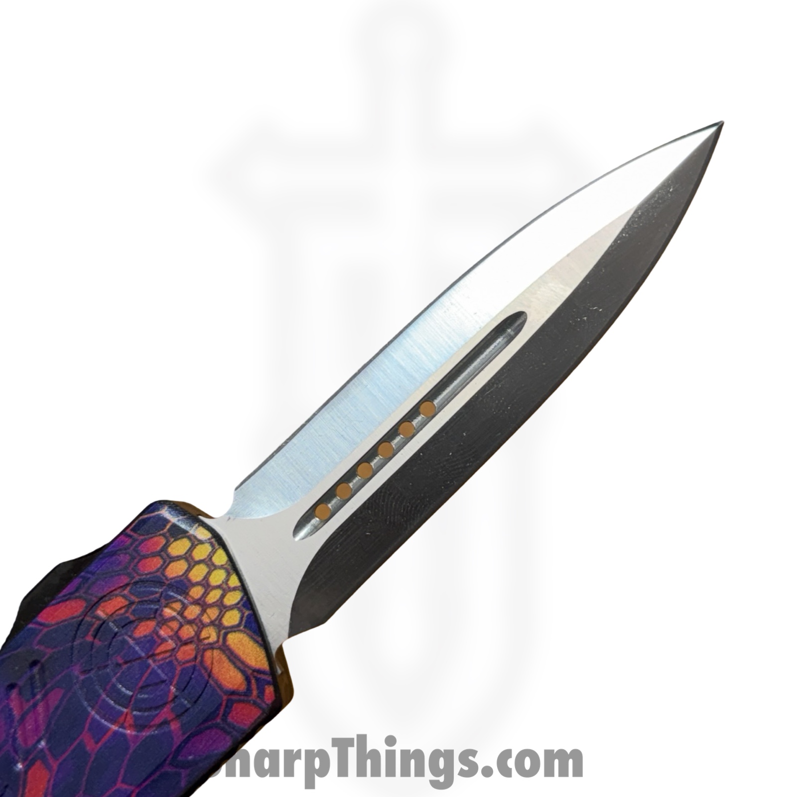 Atomic Knives - WNS-DT01SCMPDE - UltraLite ATOMIC - OTF Auto - D2 Satin Dagger - Aluminum - Snake Camo - Image 8