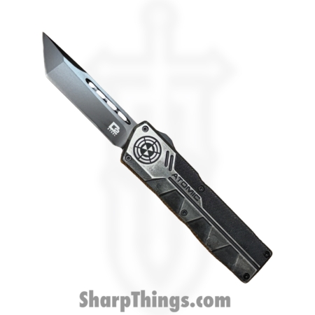 Atomic Knives – WNS-DT01SWBT – UltraLite ATOMIC – OTF Auto – D2 Stonewash Tanto – Aluminum – Stonewash