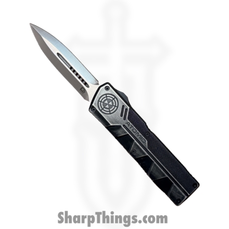 Atomic Knives – WNS-DT01SWDE – UltraLite ATOMIC – OTF Auto – D2 Stonewash Dagger – Aluminum – Stonewash