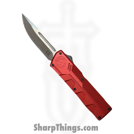 Atomic Knives – WNS-DT01RDDP – UltraLite ATOMIC – OTF Auto – D2 Satin Drop Point – Aluminum – Red