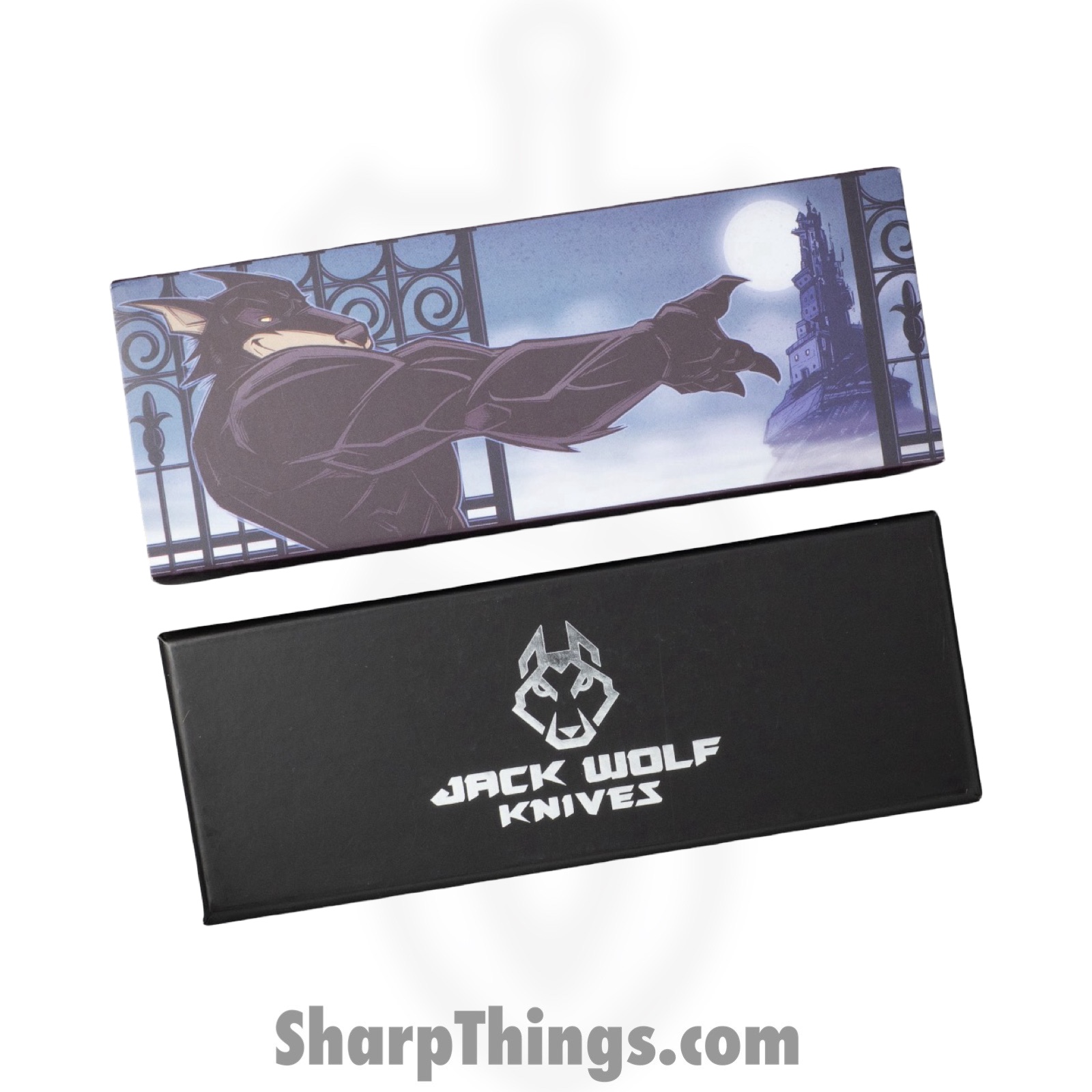 Jack Wolf Knives - EQEND-EBNY - Equal End - Folding Knife - 14C28N Drop Spear - Wood - Ebony - Image 3