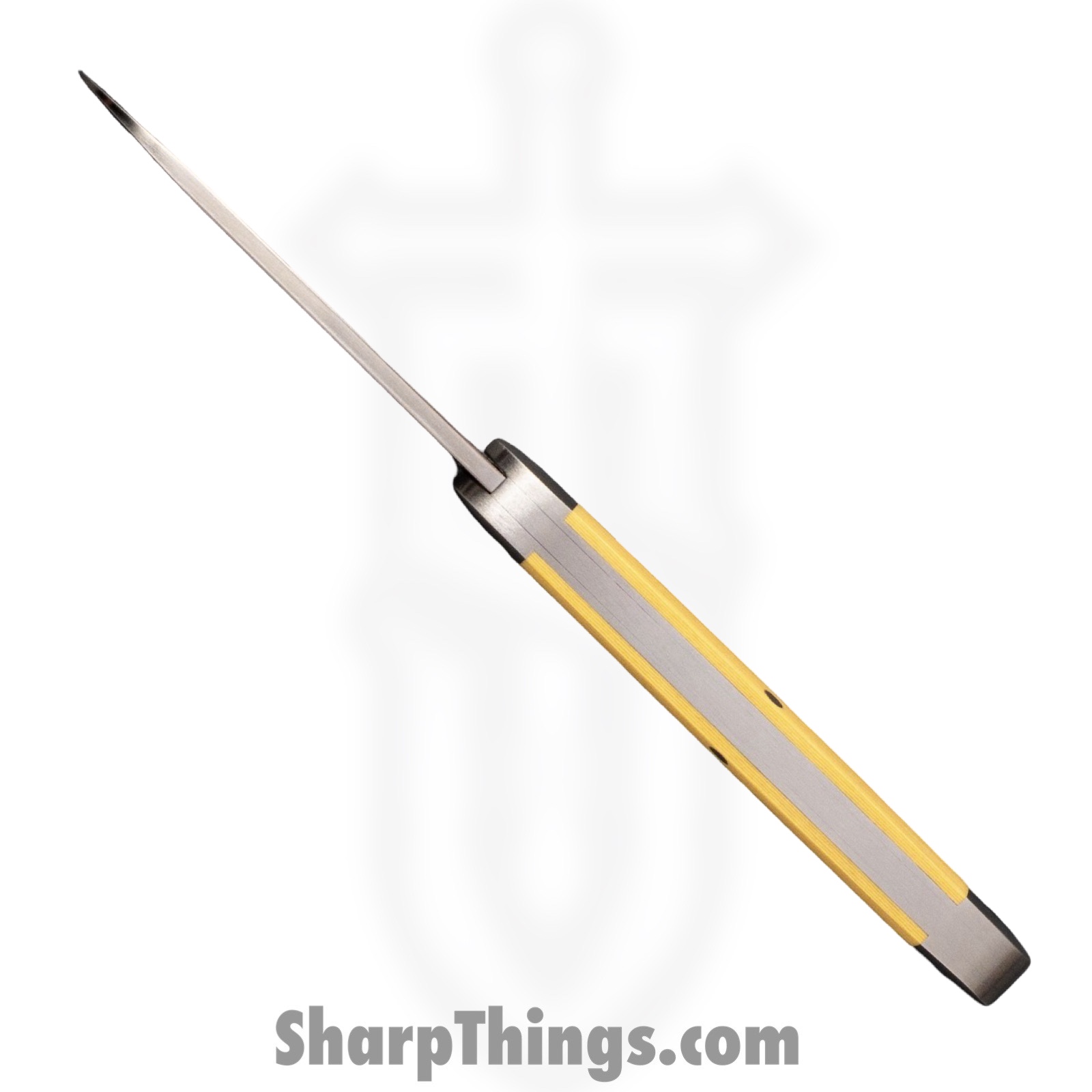 Jack Wolf Knives - EQEND-MICA - Equal End - Folding Knife - 14C28N Drop Spear - Paper Micarta - Antique Ivory - Image 4