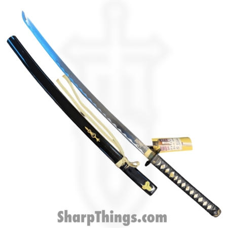 Hattori Hanzo – F-320-BR-Z – 42in Kill Bill Handmade Bride Katana – Fixed Blade Knife – 1045 HC Satin – Cord Wrapped – Black