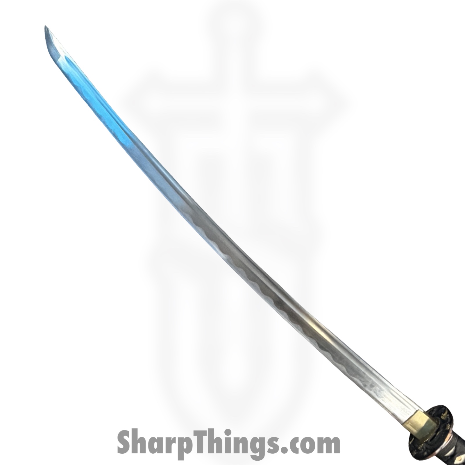 Onikiri - F-570-DG - 41in Handmade Dragon Katana - Fixed Blade Knife - 1045 HC Satin - Cord Wrapped - Black - Image 4