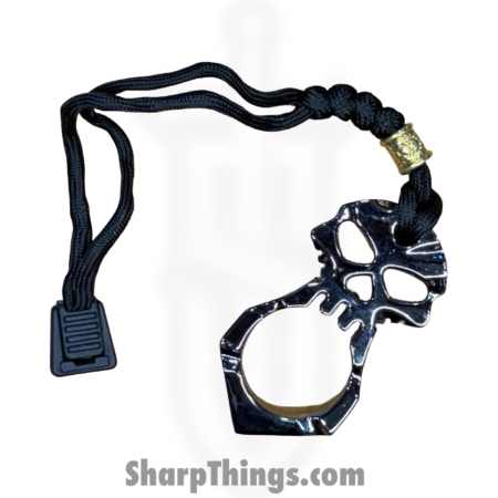 VOC – KN-04-SMK – Paracord Skull Keychain Bottle Opener Public Safety Tool – Smoke