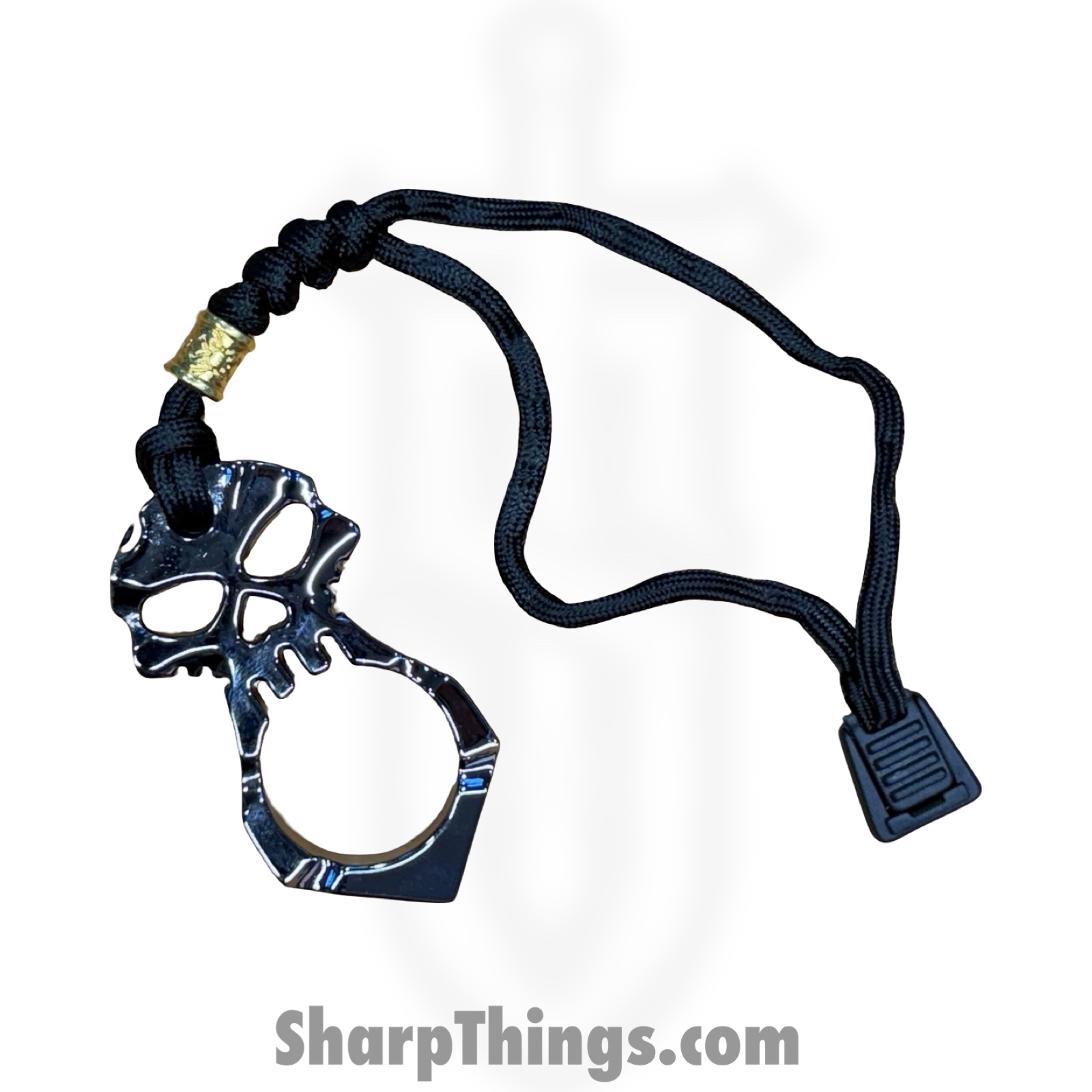 VOC - KN-04-SMK - Paracord Skull Keychain Bottle Opener Public Safety Tool - Smoke - Image 2