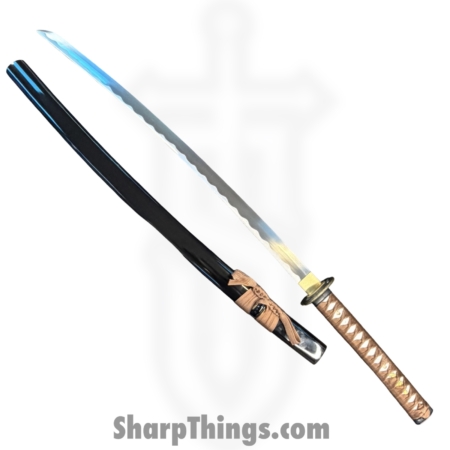 Onikiri – KON52 – 41in Sakabato – Fixed Blade Knife – 1045 HC Satin  – Cord Wrapped – Jade