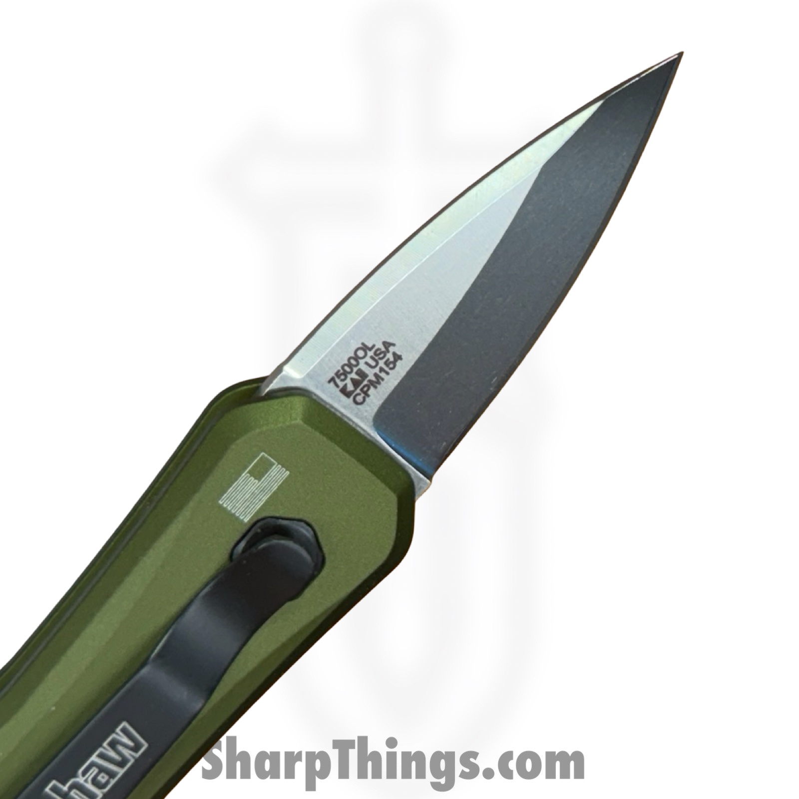 Kershaw - KS7650RAW - Auto Launch 13 Button Lock - Automatic Knife - CPM 154 Stonewash Wharncliffe - Aluminum - Natural - Image 9