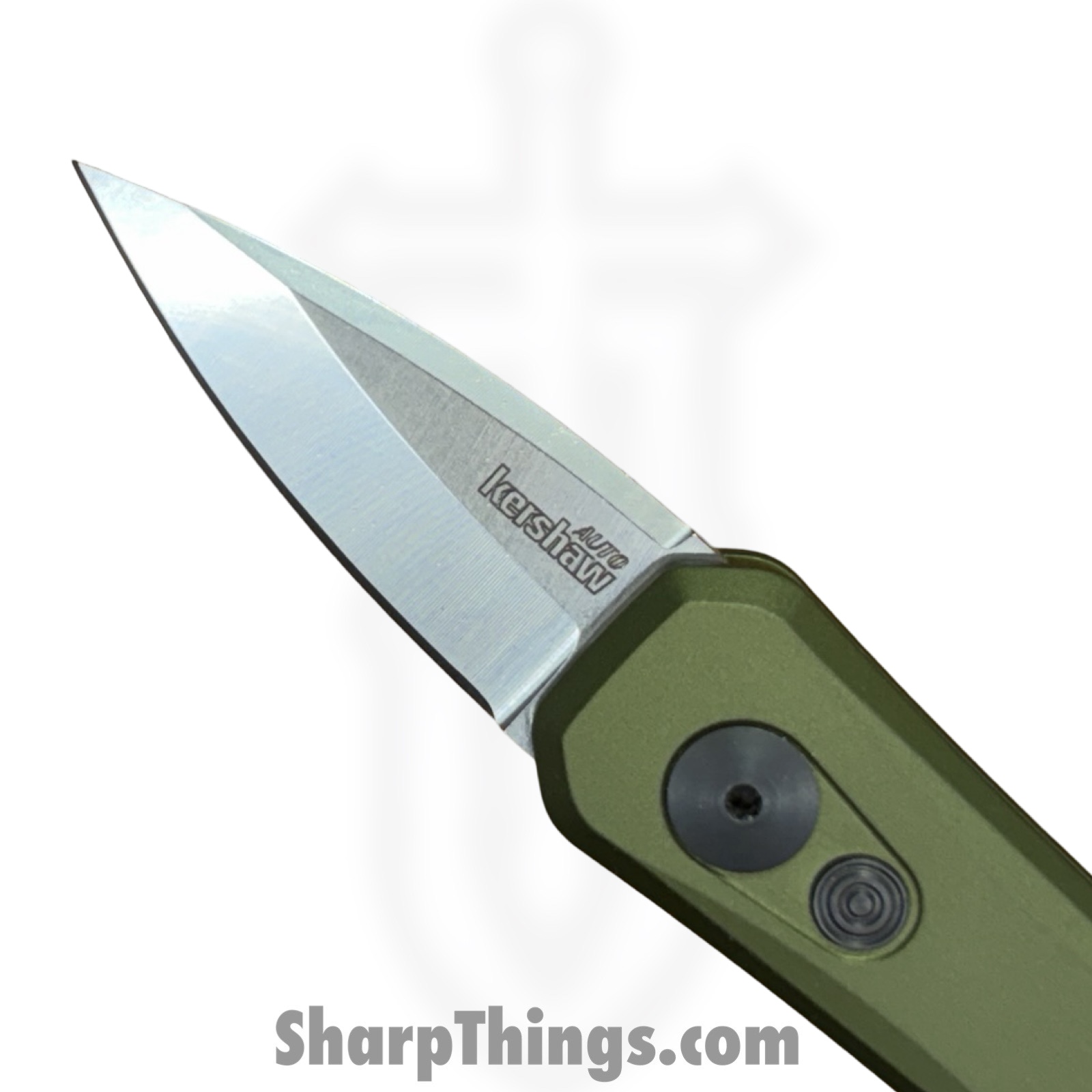 Kershaw - KS7650RAW - Auto Launch 13 Button Lock - Automatic Knife - CPM 154 Stonewash Wharncliffe - Aluminum - Natural - Image 8