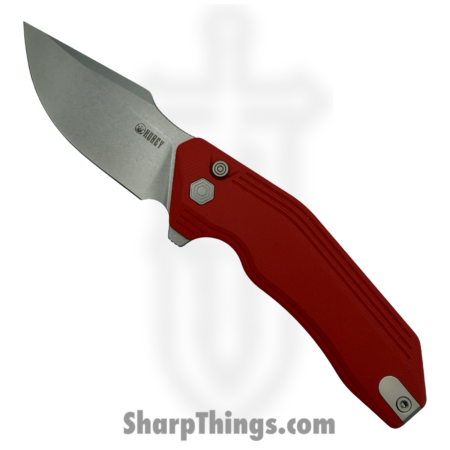 Kubey – KUB391E – Basillisk – Folding Knife – 14C28N Stonewash Tanto – G10 – Red