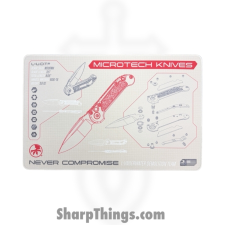 Microtech – MAT-LUDT – L.U.D.T. Mat – 11in x 17in – 5mm thick – non slip – Tan