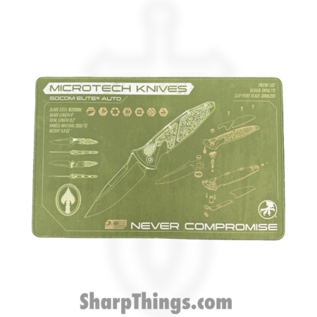 Microtech – MAT-SEA – Socom Elite Auto Mat – 11in x 17in – 5mm thick – non slip – Green