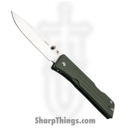 1881 Knife Works – MMS003 – Route66 – Folding Knife – S45VN Tumbled Drop Point – G10 – OD Green