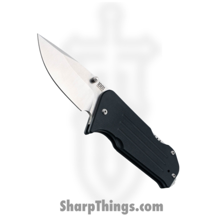 1881 Knife Works – MMS007 – Broadway – Folding Knife – S45VN Tumbled Drop Point – G10 – Black