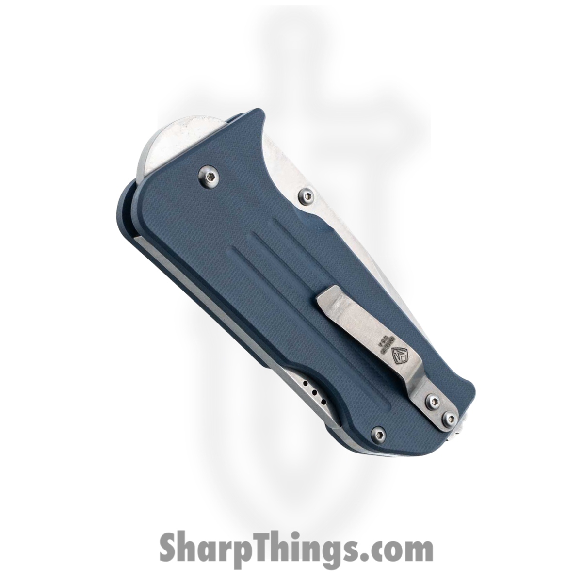 1881 Knife Works - MMS010 - Broadway - Folding Knife - S45VN Tumbled Tanto - G10 - Denim Blue - Image 5