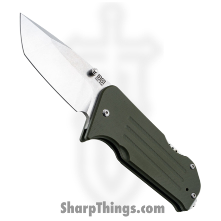 1881 Knife Works – MMS014 – Lombard – Folding Knife – S45VN Tumbled Tanto – G10 – OD Green