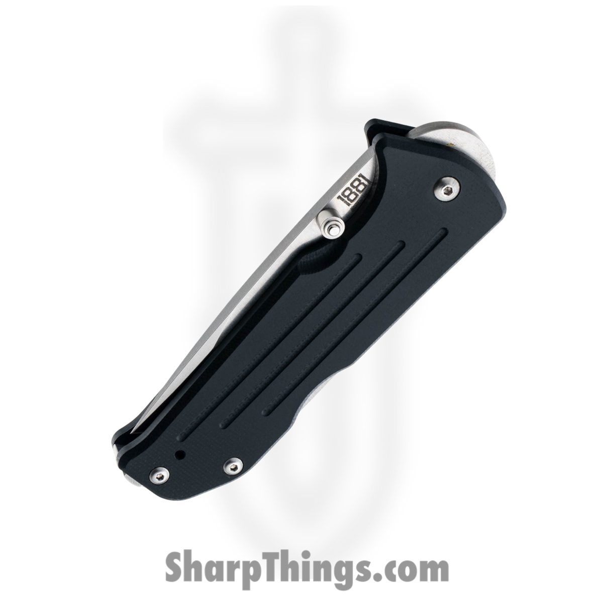 1881 Knife Works - MMS019 - Bourbon - Folding Knife - S45VN Tumbled Drop Point - G10 - Black - Image 4
