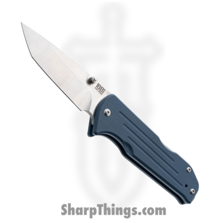 1881 Knife Works – MMS022 – Bourbon – Folding Knife – S45VN Tumbled Tanto – G10 – Denim Blue