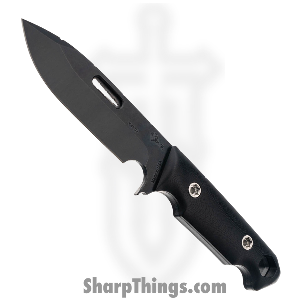 1881 Knife Works - MMS031 - STA Sniper - Fixed Blade Knife - 1095 HC Coated Clip Point - G10 - Black